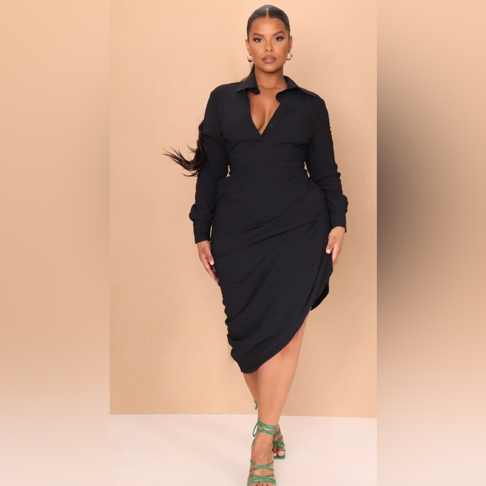 Black texture dress
